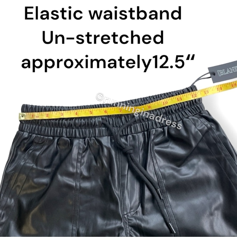 NWT BlankNYC Vegan Leather Joggers In Color Black Size 25 - Picture 8 of 11